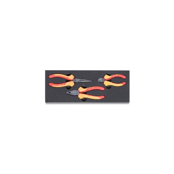 Pliers set in Heavy Duty Foam, 3 Pc